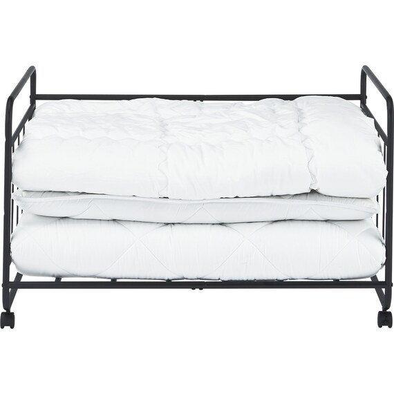 キャスター付き布団収納ラック(LF01 1段 BK) 4枚目画像