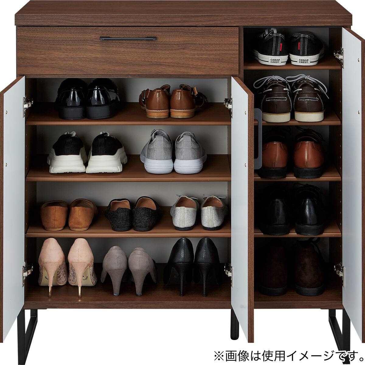 シューズボックス ロータイプ(IM01 90L MBR) | ニトリネット【公式
