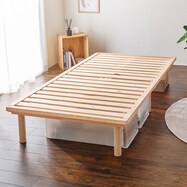 総ヒノキ 頑丈ロングすのこベッド (高さ3段階調整 シングル)
