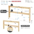 高さ調節できる 天然木ヘッドボード (セミダブル NA) 16枚目画像