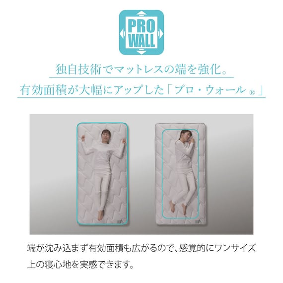 フランスベッド シングル マットレス ハイジェニック(ハード S) 12枚目画像