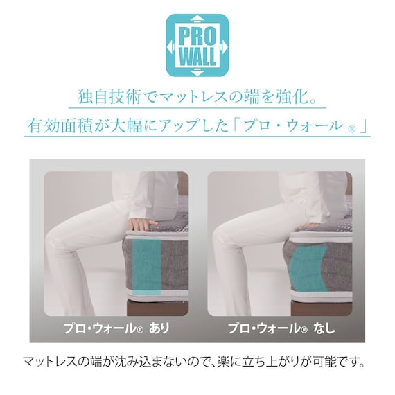 フランスベッド シングル マットレス ハイジェニック(ハード S) 14枚目画像