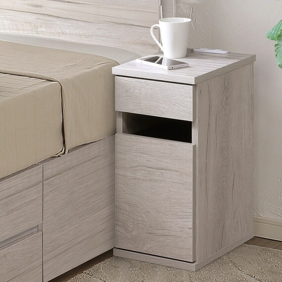 ゴミ箱付きサイドテーブル (LGY) 1枚目画像