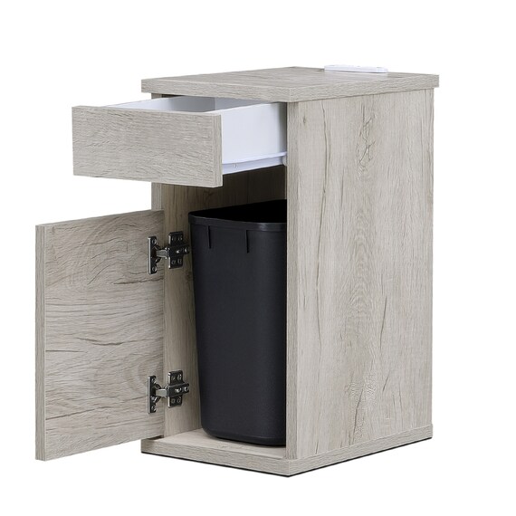 ゴミ箱付きサイドテーブル (LGY) 5枚目画像