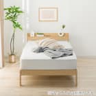 シングルベッドフレーム(WD101 SL 棚・コンセント付き LBR) 4枚目画像