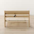 シングルベッドフレーム(WD101 SL 棚・コンセント付き LBR) 6枚目画像