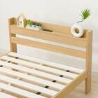 シングルベッドフレーム(WD101 SL 棚・コンセント付き LBR) 8枚目画像