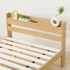 シングルベッドフレーム(WD101 SL 棚・コンセント付き LBR) 8枚目画像