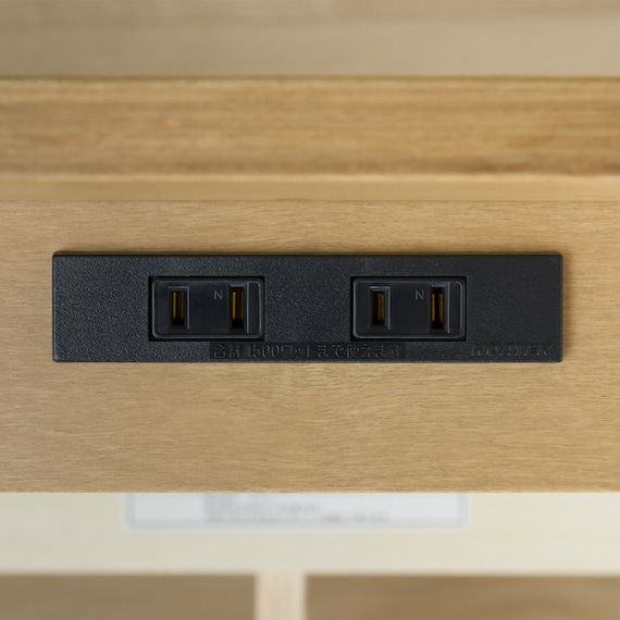 シングルベッドフレーム(WD101 SL 棚・コンセント付き LBR) 9枚目画像