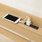 シングルベッドフレーム(WD101 SL 棚・コンセント付き LBR) 10枚目画像