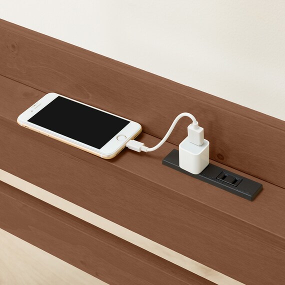 シングルベッドフレーム(WD101 SL 棚・コンセント付き MBR) 10枚目画像