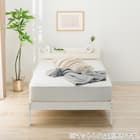 シングルベッドフレーム(WD101 SL 棚・コンセント付き WW) 4枚目画像