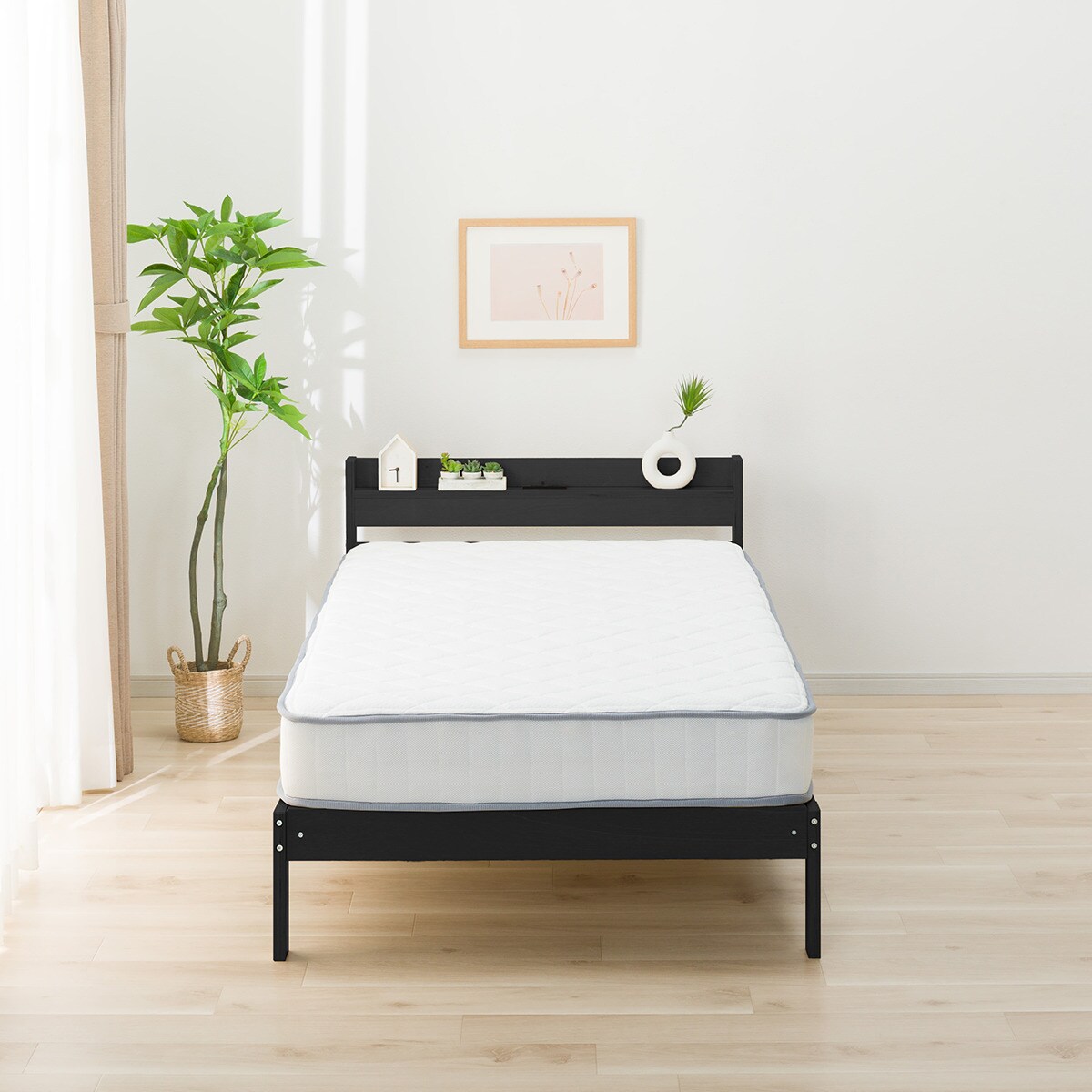 ニトリ★「シングルベッドフレーム」と「マットレス」 非課税】電動シングルベッドフレーム + マットレスセット(ライズ3 3M-F