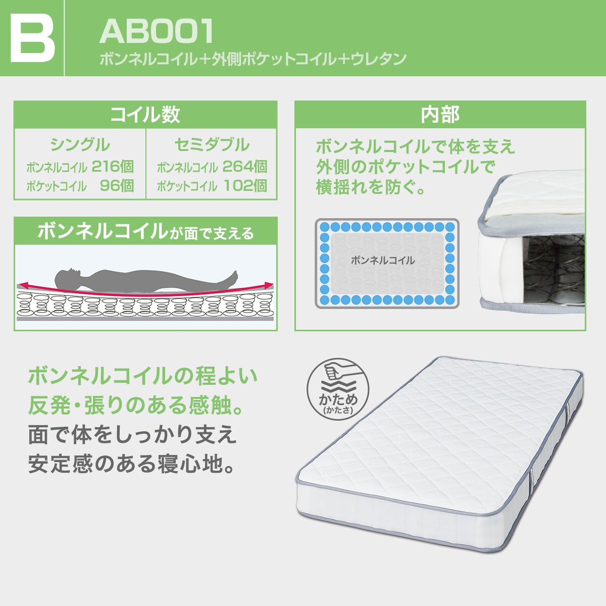 セミダブル すのこベッドフレームマットレスセット(WD101 SL WW/AB001