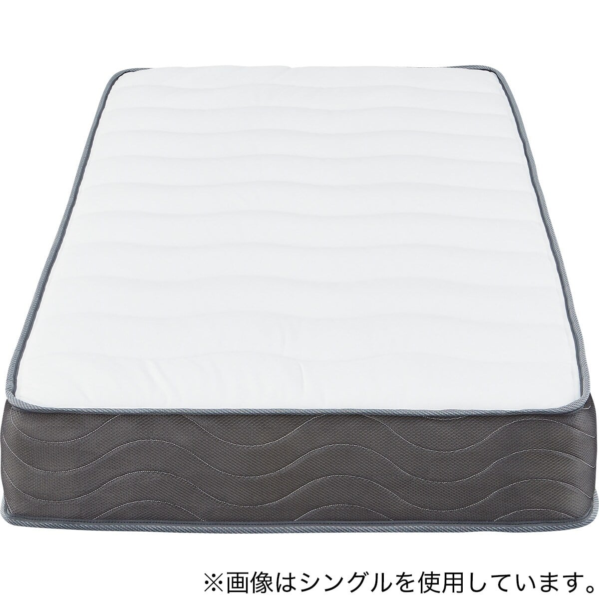 すのこベッド + マットレスセット セミダブル (WD101 SL GW/ZC001 EM