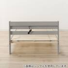 セミダブルベッドフレーム(WD101 SL 棚・コンセント付き GW) 6枚目画像