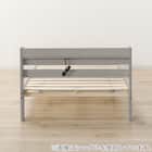 セミダブルベッドフレーム(WD101 SL 棚・コンセント付き GW) 6枚目画像