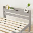 セミダブルベッドフレーム(WD101 SL 棚・コンセント付き GW) 8枚目画像