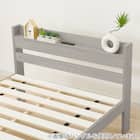 セミダブルベッドフレーム(WD101 SL 棚・コンセント付き GW) 8枚目画像