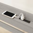 セミダブルベッドフレーム(WD101 SL 棚・コンセント付き GW) 10枚目画像