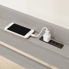 セミダブルベッドフレーム(WD101 SL 棚・コンセント付き GW) 10枚目画像