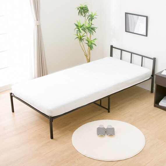 シングルパイプベッド (バジーナF BK) 5枚目画像