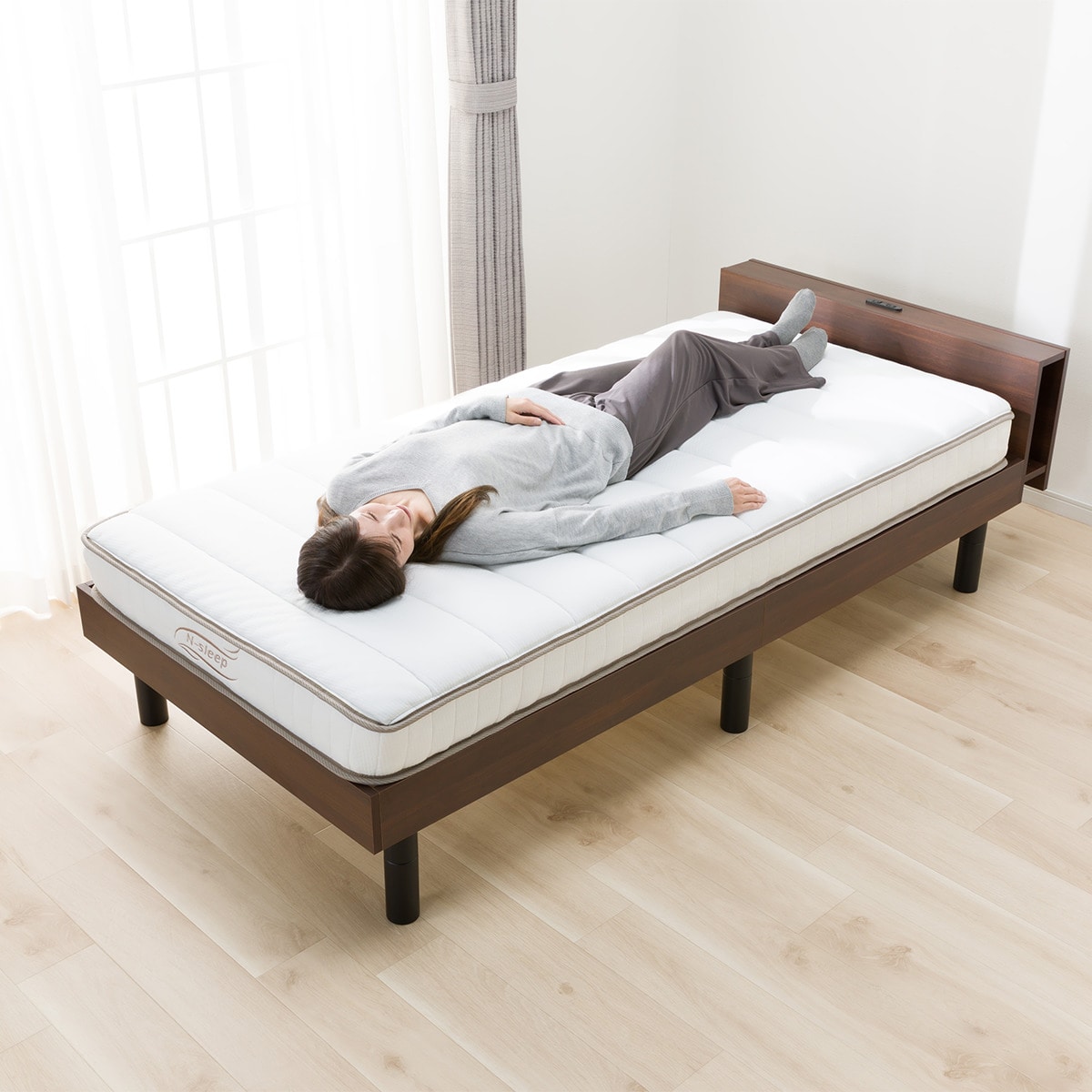 シングル かんたん分別 圧縮 ポケットコイルマットレス(C1-05 EM N