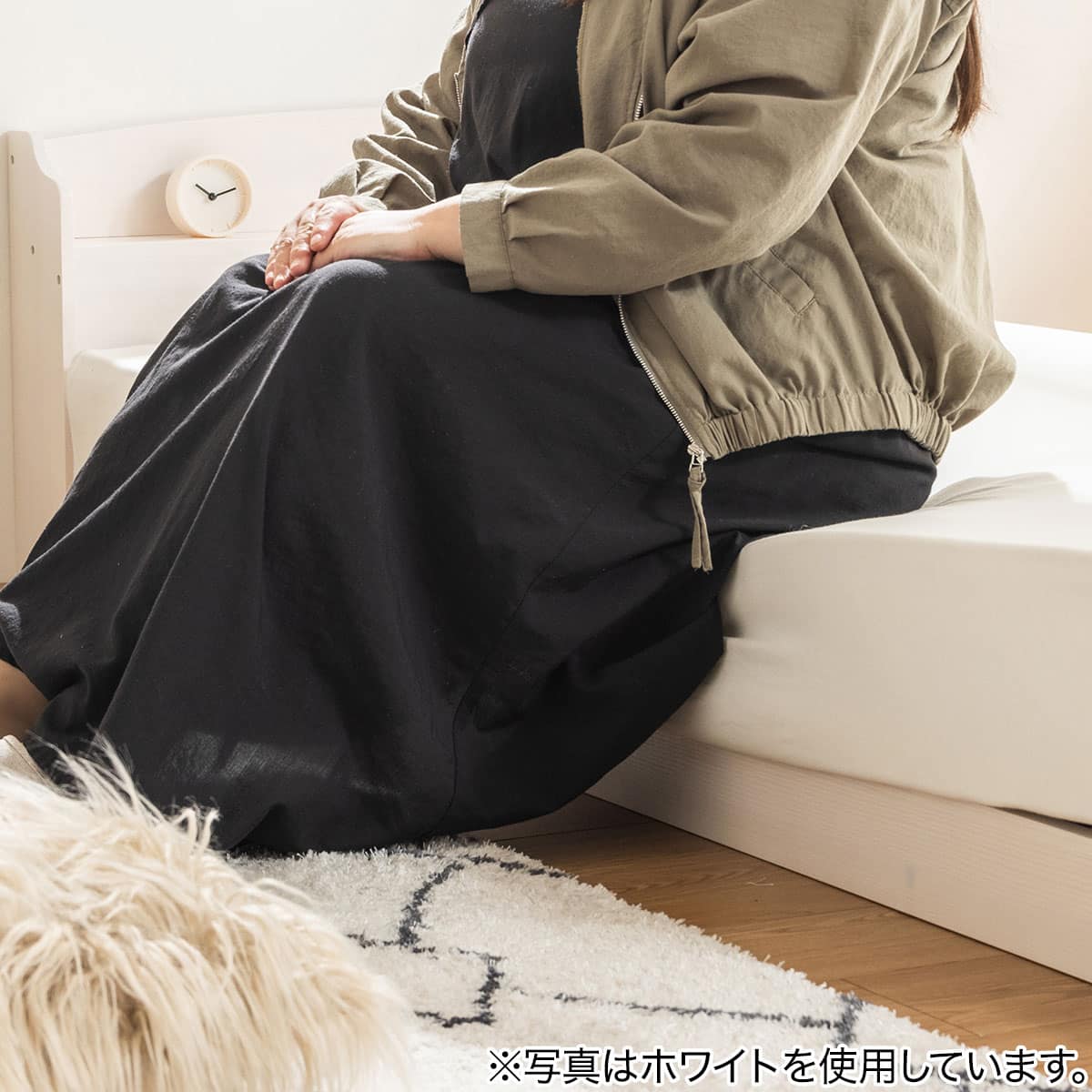 セミシングル 天然木棚付きすのこベッド (ZT WH) | ニトリネット【公式