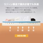 【5ゾーンの体圧分散】 シングルウレタンマットレス (RX09EC) 5枚目画像