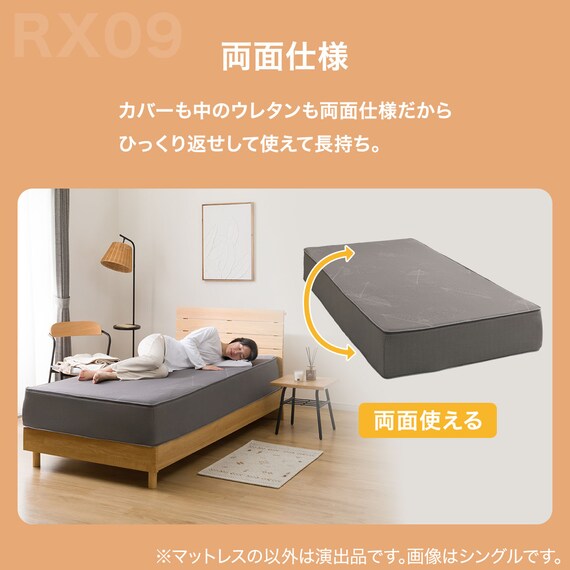 【5ゾーンの体圧分散】 シングルウレタンマットレス (RX09EC) 7枚目画像