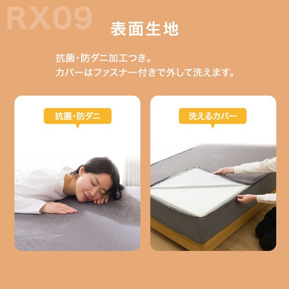 【5ゾーンの体圧分散】 シングルウレタンマットレス (RX09EC) 10枚目画像