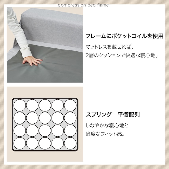 シングル棚付きベッドフレーム(CPF51) 4枚目画像