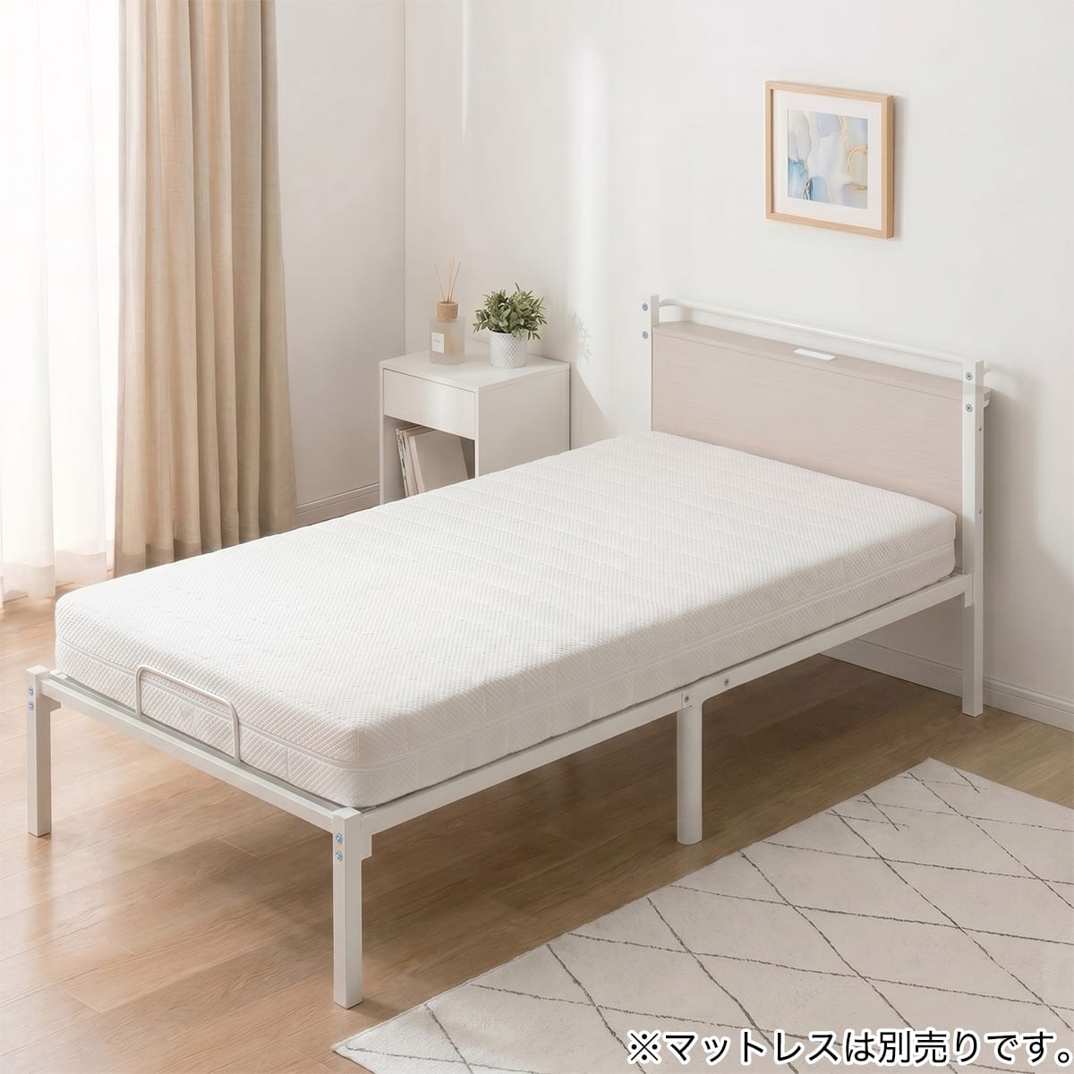 ニトリ シングルベッド バジーナ シングル電動ベッド(バジーナ 2M WH) | ニトリネット【公式】 家具