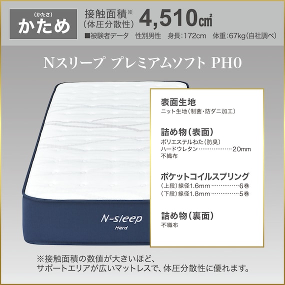 シングルマットレス(Nスリープ プレミアムハード PH0)【期間限定価格:4/6まで】 6枚目画像