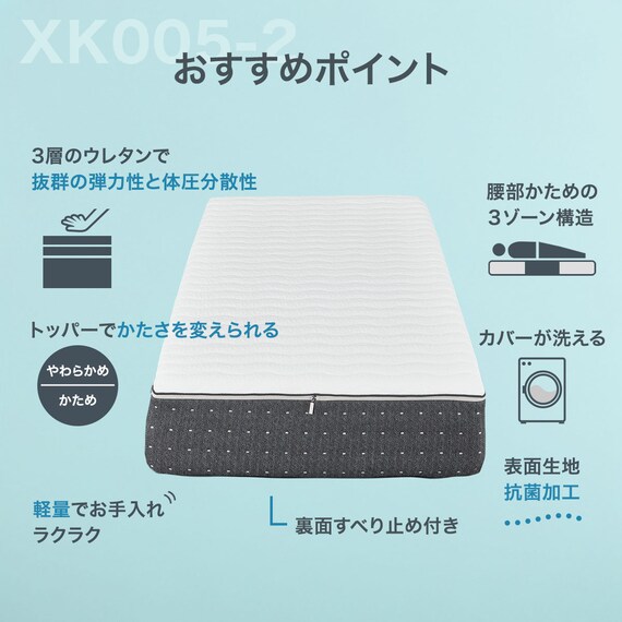 シングルウレタンマットレス(XK005-2) 3枚目画像