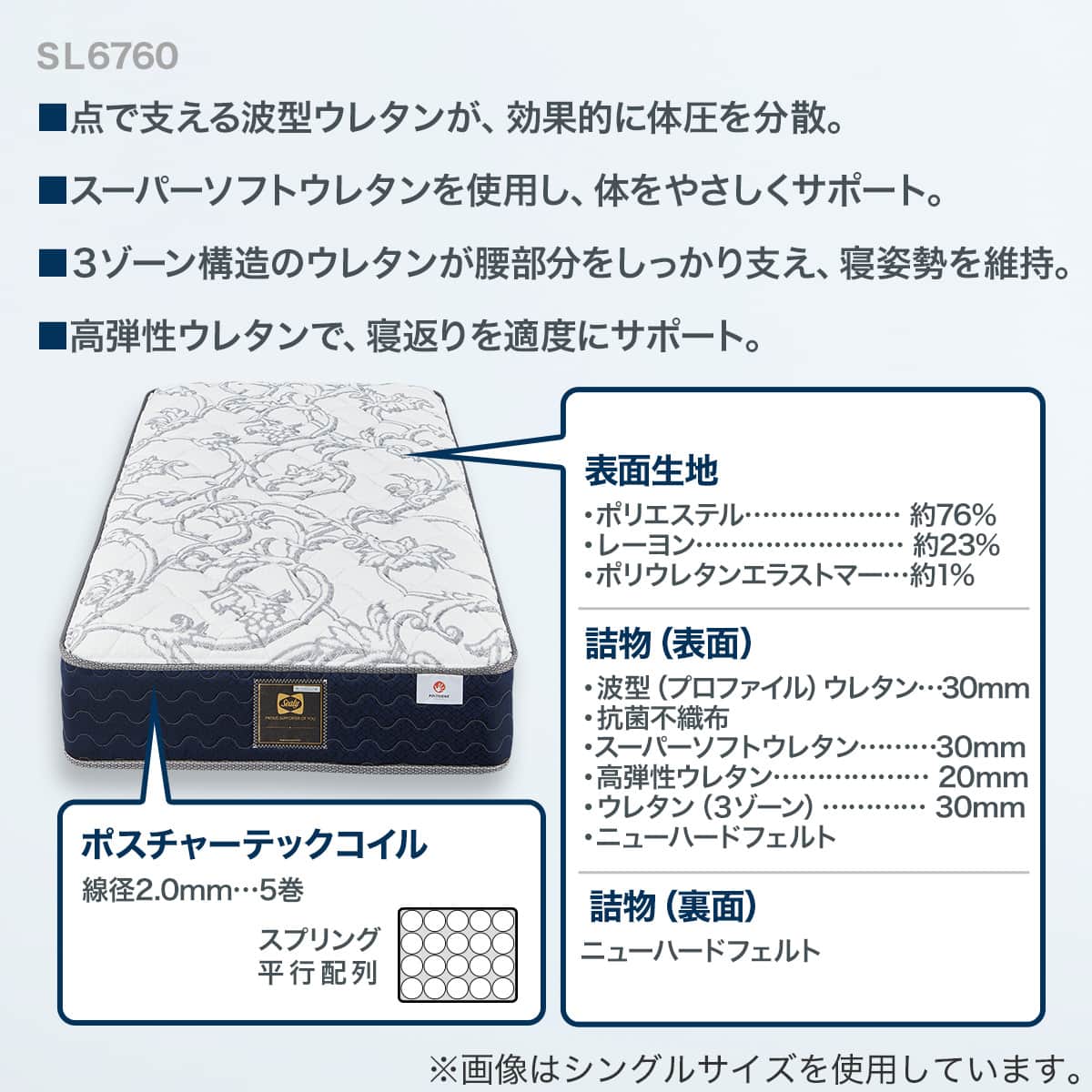 シーリー シングルマットレス(SL-6760) | ニトリネット【公式】 家具
