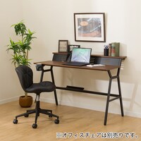 モニター台付きデスク(DX007 MBR/BK)