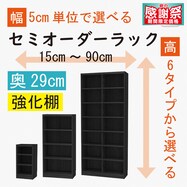 [奥行29cm]セミオーダーラック強化棚 (BK)【期間限定価格：8/5～9/24まで】