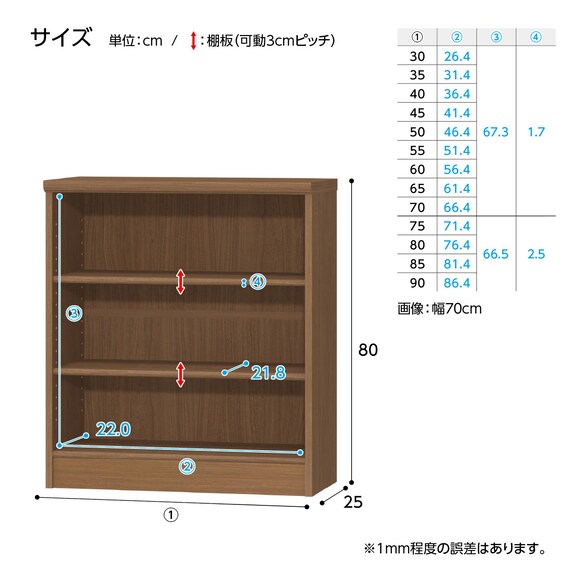 Fフォースター オーダーラック 強化棚 奥行25cm (幅85×高さ80cm PN 