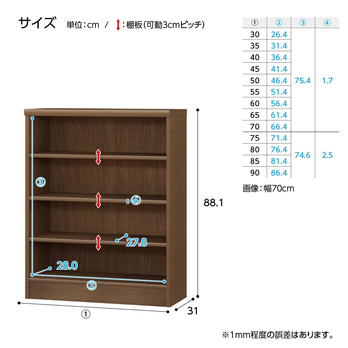 Fフォースター オーダーラック 奥行31cm (幅60×高さ88.1cm GO