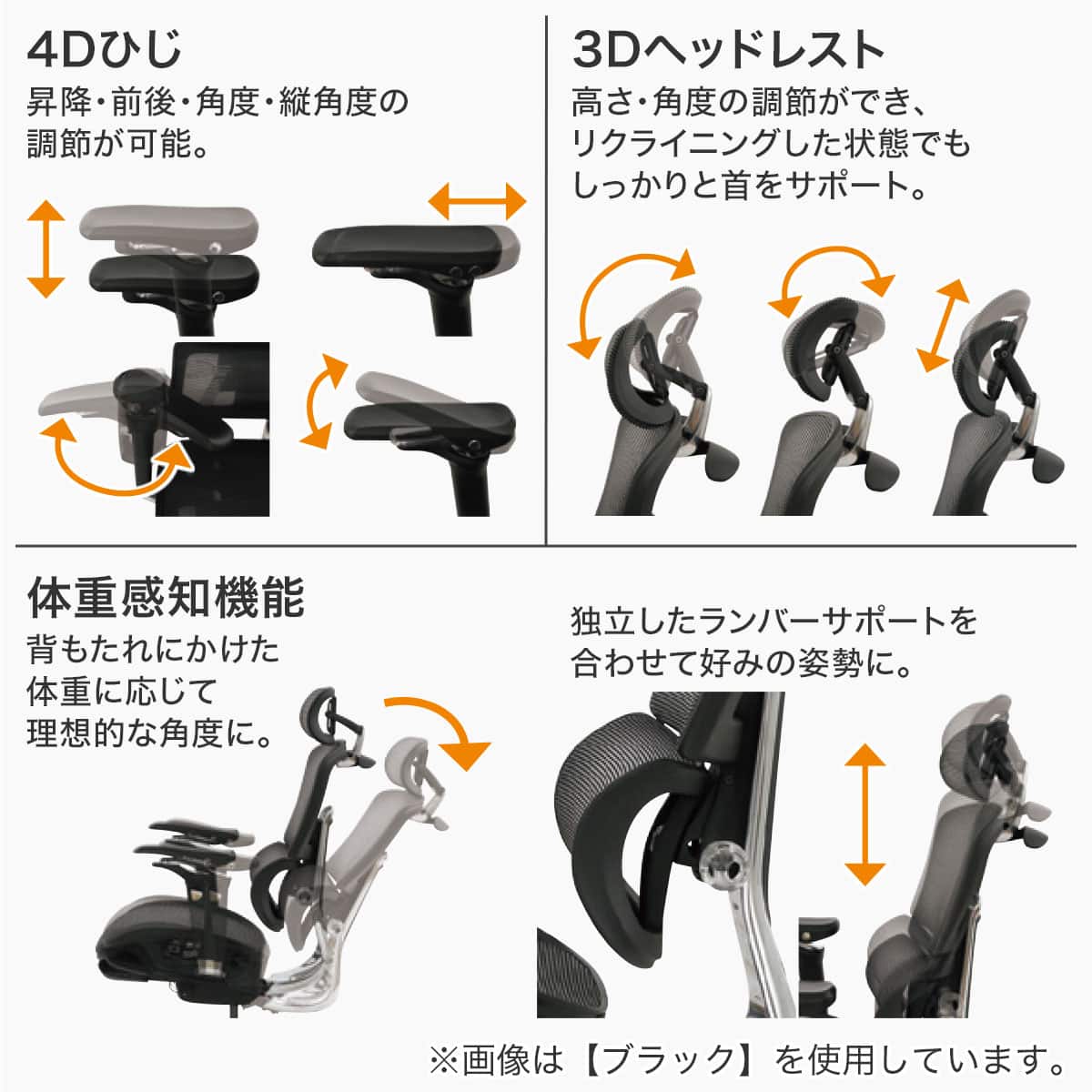 ハイパフォーマンスオフィスチェア(OC907 BK) | ニトリネット【公式