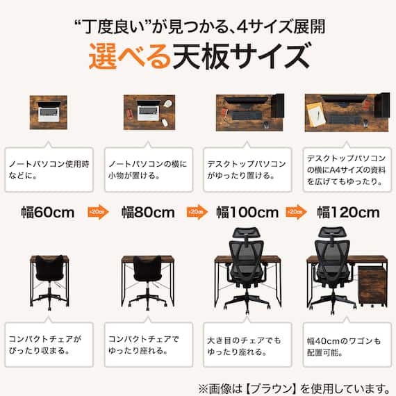 デスク(ステインSN01-120 WH) 5枚目画像