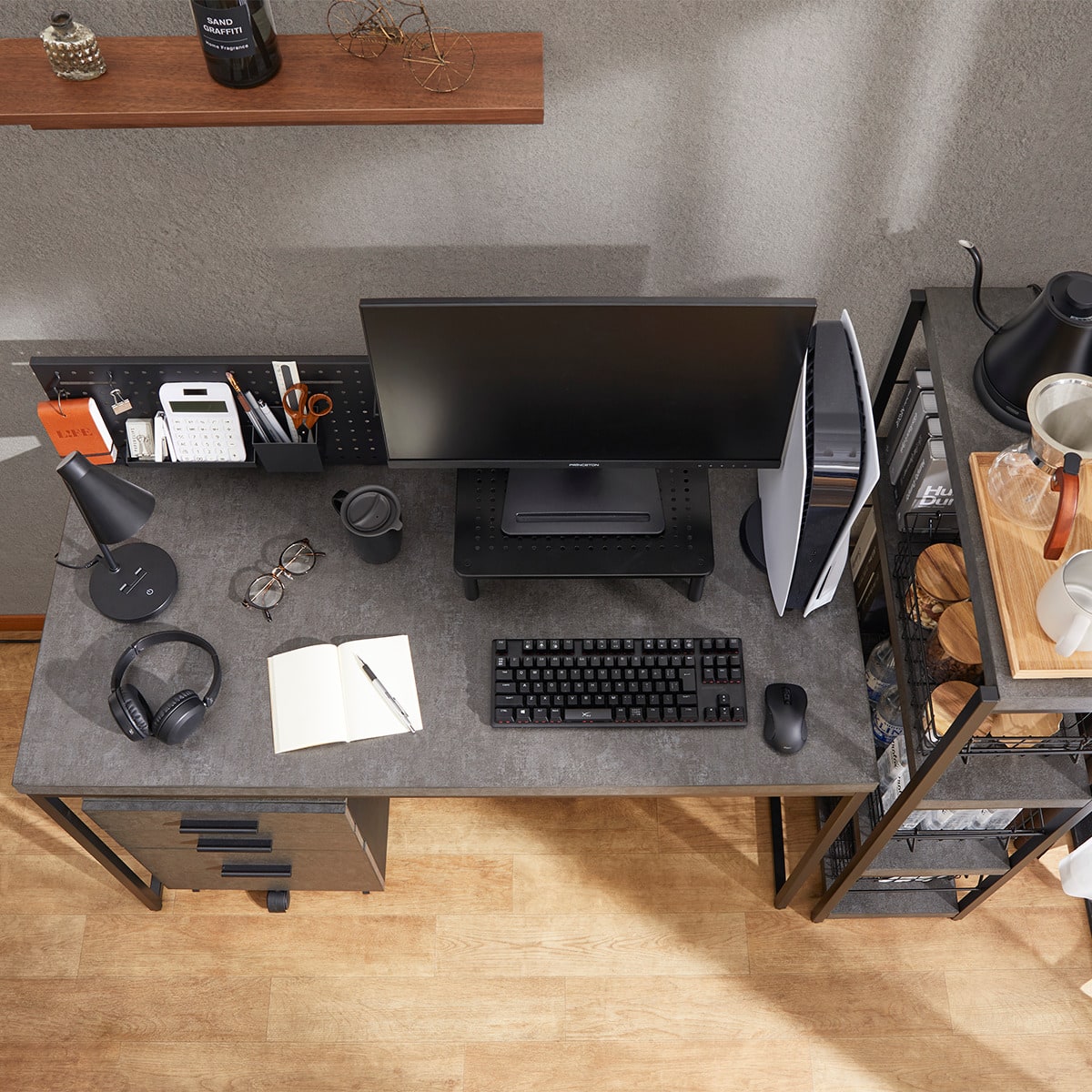 デスク(ステインSN01-120 DGY) | ニトリネット【公式】 家具