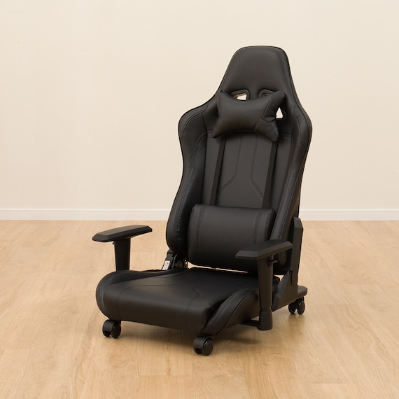 ゲーミングチェア ロータイプ(GM703N BK/BK) 2枚目画像