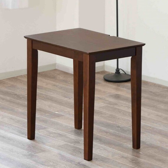 天然木引出し付きデスク (幅70cm ウォールナット BR) 1枚目画像