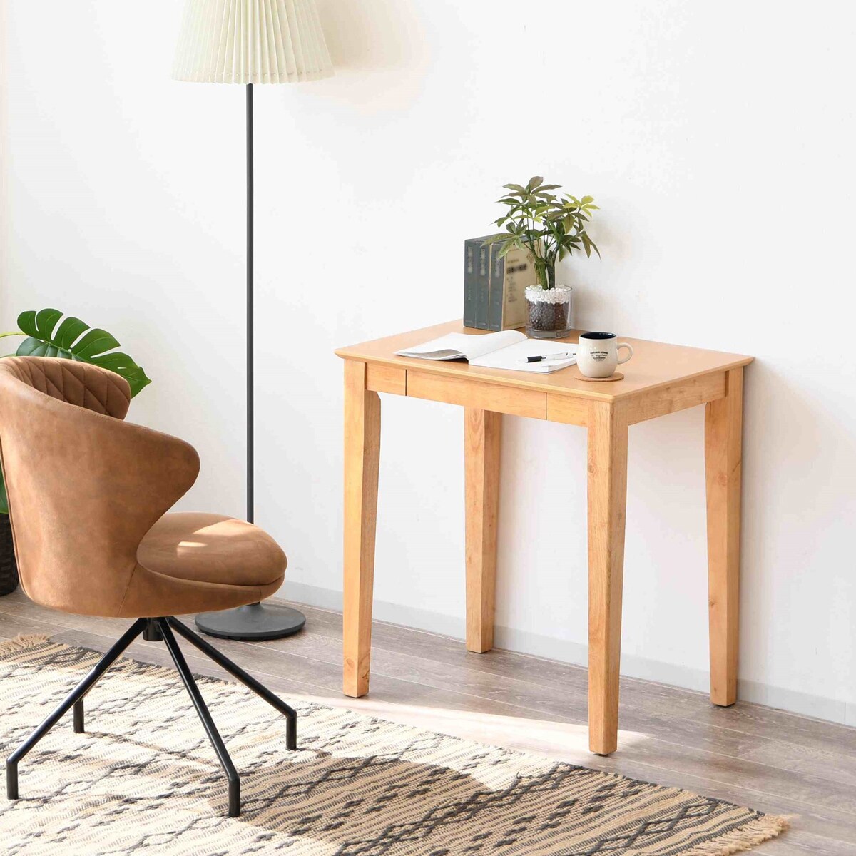 天然木引出し付きデスク (幅70cm オーク NA) | ニトリネット【公式