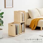 天然木スタッキングブックラック (4個セット) 6枚目画像
