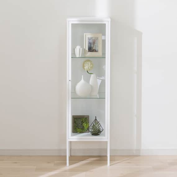 ガラスコレクションケース(AN001 WH) 1枚目画像