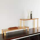 組替え自由な天然木デスク上ラック (ミドルセット) 1枚目画像