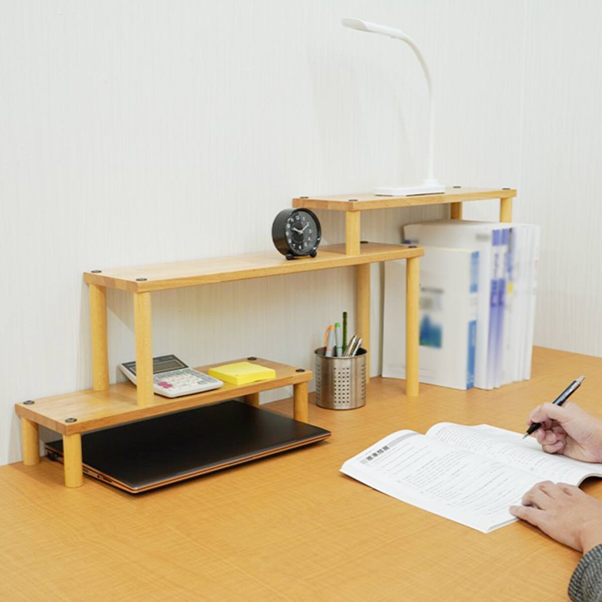 組替え自由な天然木デスク上ラック (ハイセット) | ニトリネット【公式